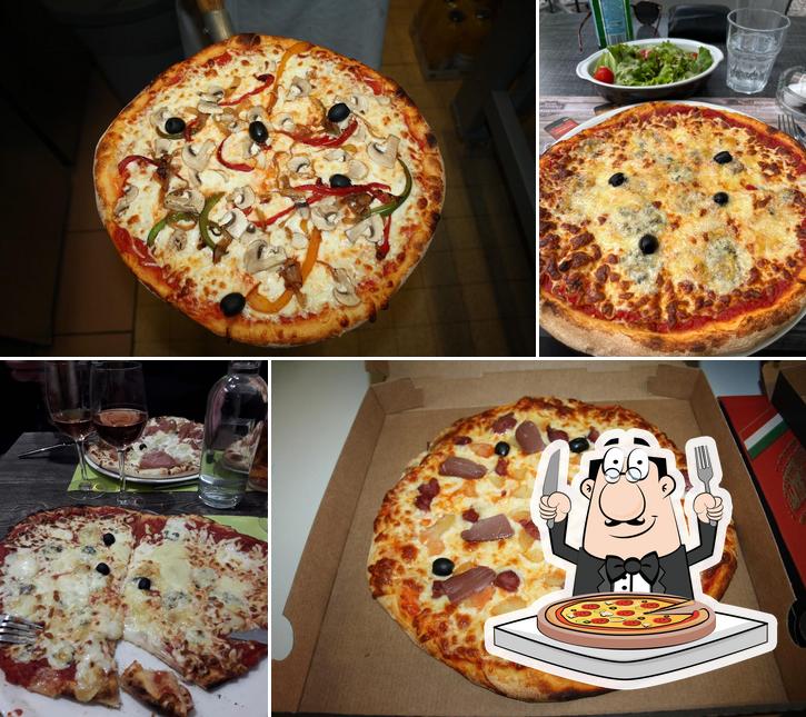 Pick various types of pizza