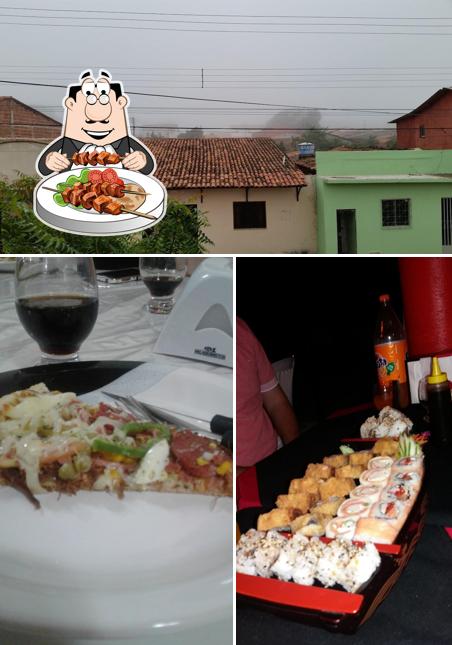 A imagem da comida e exterior no Pizzaria Abelxim