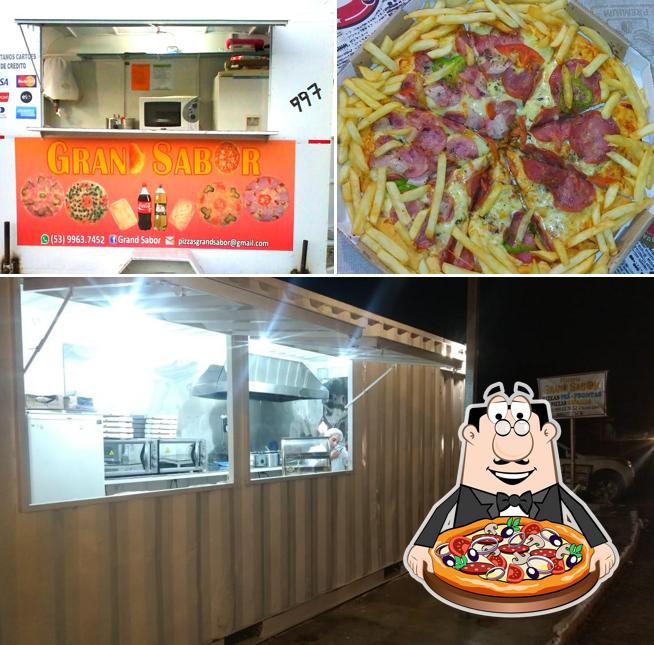 Consiga pizza no Pizzaria Grand Sabor Contêiner