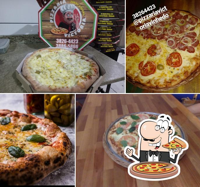 Peça diferentes tipos de pizza