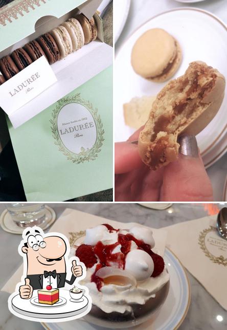 Laduree Paris sert une variété de desserts