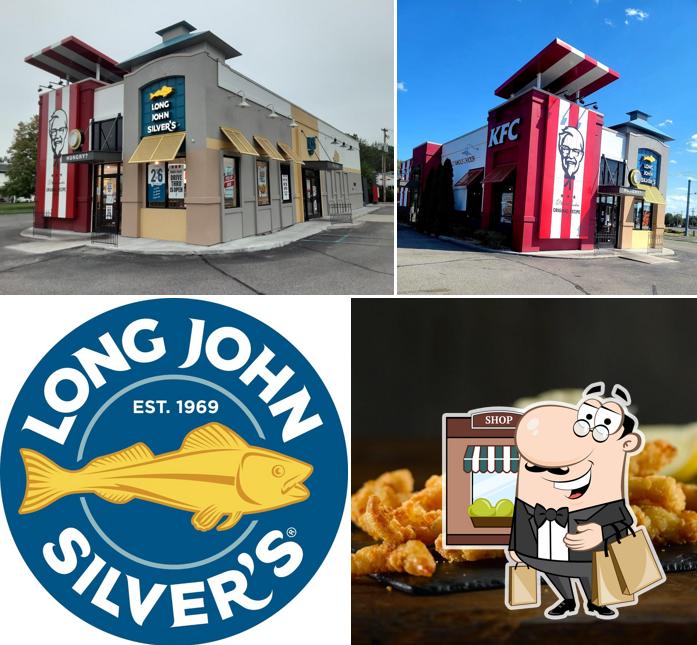 The photo of Long John Silver's KFC’s exterior and food