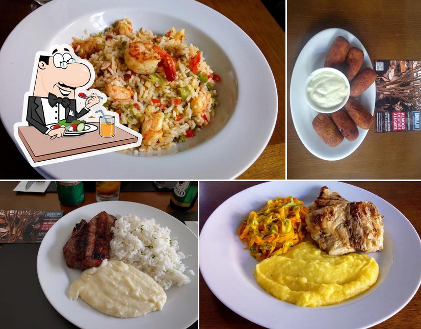 Comida em Borré Grill