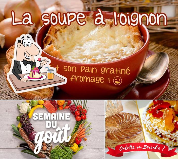 Boulangerie banette sert une sélection de plats sucrés