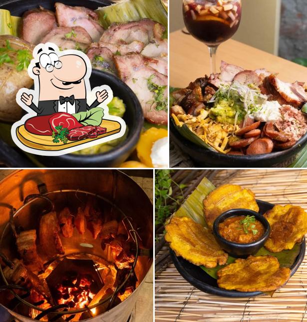 "Hechizo Restaurante "Almuerzos, catering y eventos"" предоставляет мясные блюда