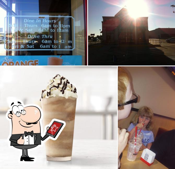 The picture of Arby's’s exterior and drink