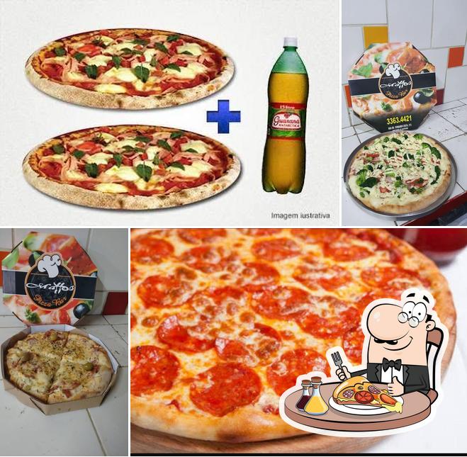 Escolha pizza no Pizzaria Mattos