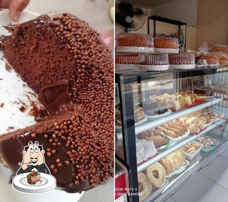 Bolo de chocolate em Esquina do pão