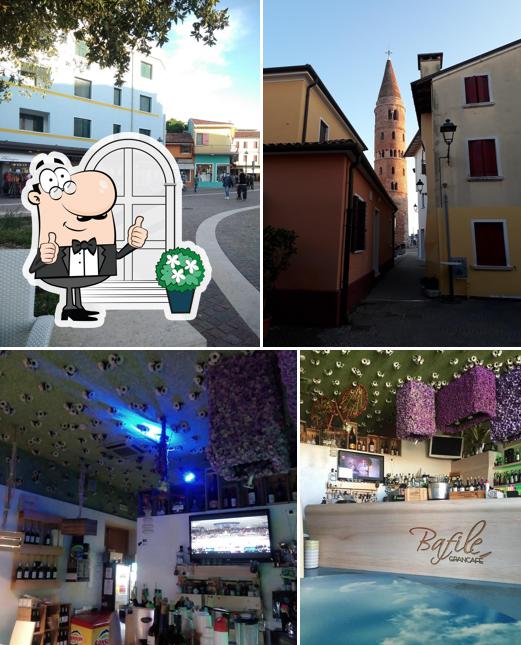 La immagine della esterno e bancone da bar di Bar Bafile Grancafè