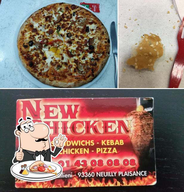 Choisissez des pizzas à New Chicken