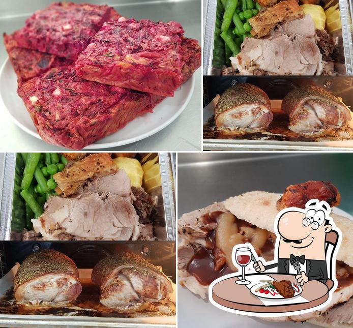 Order meat meals at Trackside Cafe & Lunchbar