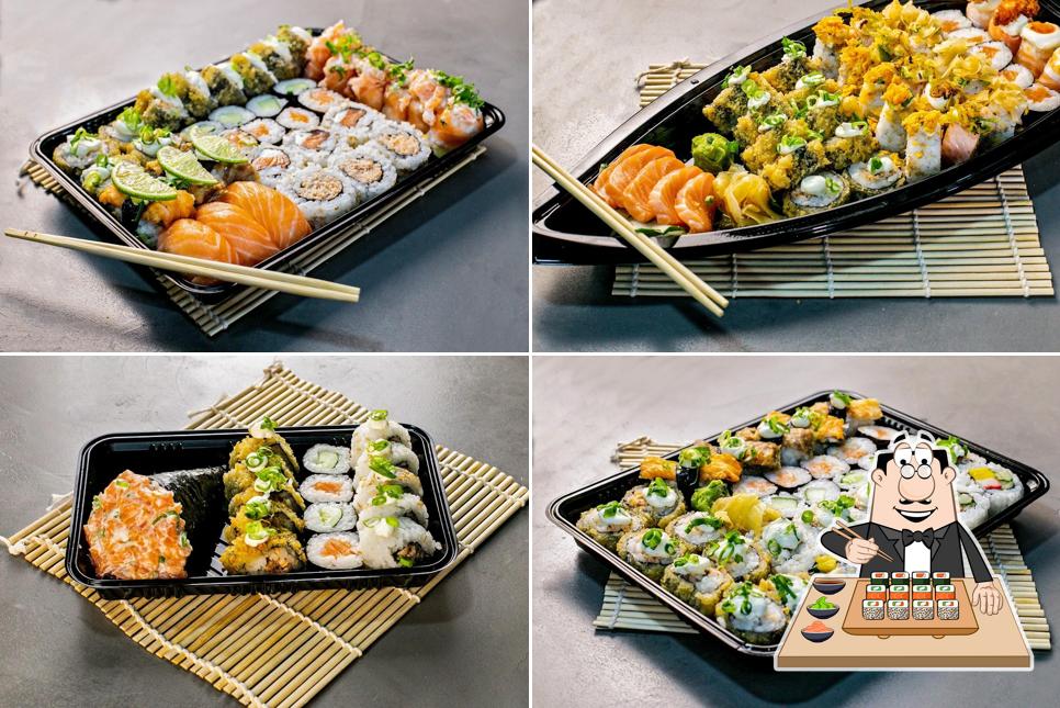 Prove diferentes opções de sushi