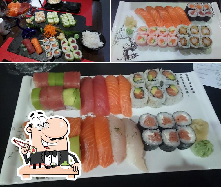 Les sushi sont offerts par Asia Express Jambes