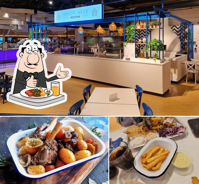 Among various things one can find food and interior at Kouzina Greek - Selfridges Birmingham