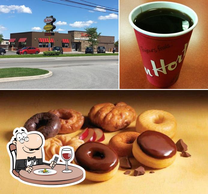 The image of food and beer at Tim Hortons