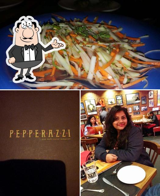 Among various things one can find interior and seafood at PEPPERAZZI