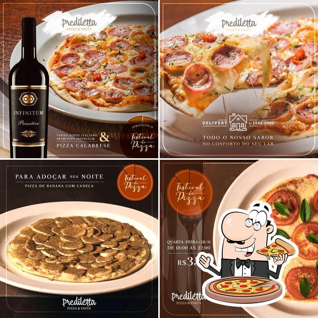 Escolha pizza no Prediletta Pizza & Pasta