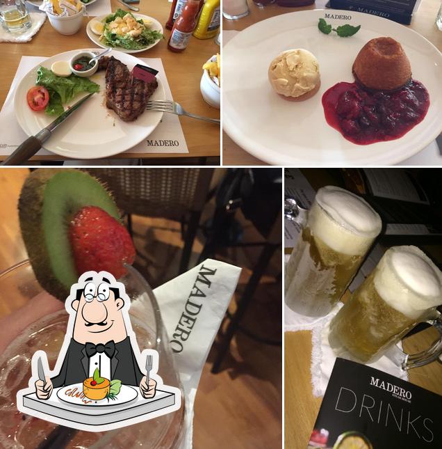 Confira a foto ilustrando comida e bebida no Madero Steak House