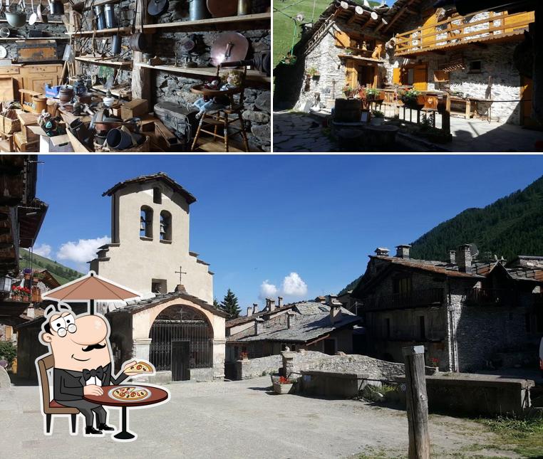 Goditi la vista dall'area esterna di Le Montagnard Risto Museo