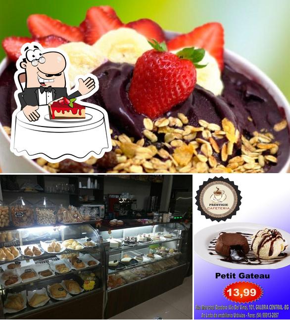 Cafeteria Prestigie provê uma variedade de pratos doces