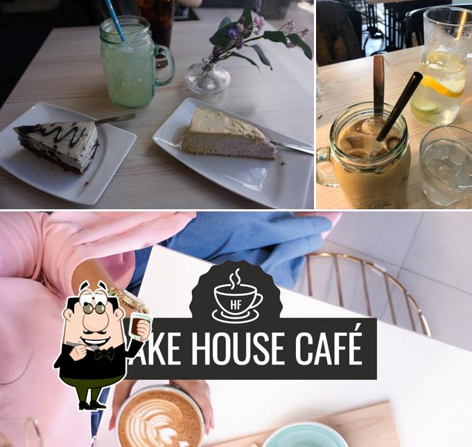 Enjoy a beverage at Cake House Café