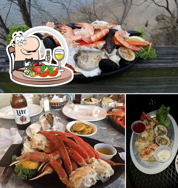 Get seafood at Dockside Restaurant