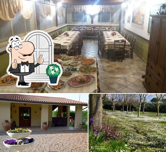 Dai un’occhiata alla immagine che presenta la esterno e interni di Agriturismo il Truscione