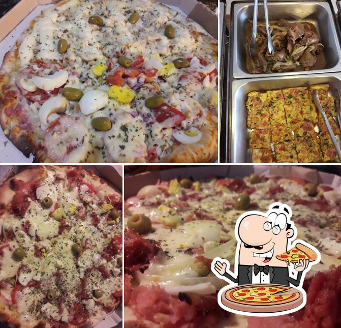 Escolha pizza no Sabores do Mundo Restaurante Pizzaria