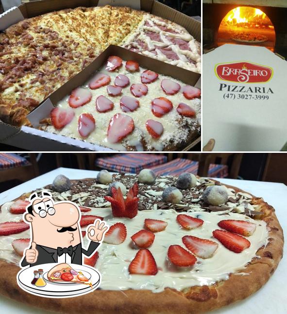 Experimente pizza no Pizzaria Braseiro