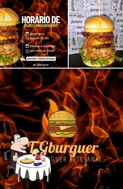 Hambúrguer em TG Burguer Caete