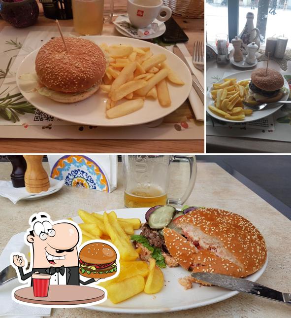 Commandez un hamburger à Enzo Ristorante e Caffe