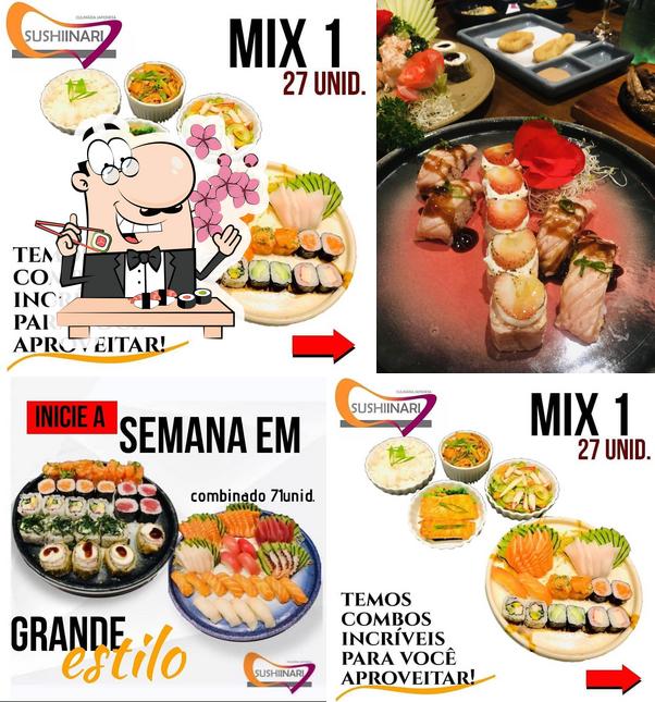 Prove diferentes opções de sushi