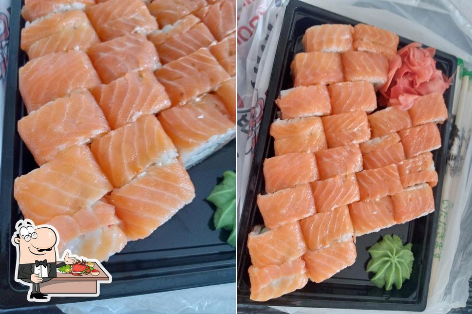 Get seafood at Sushi V Dom