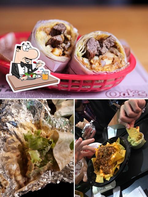 Platos en Oak's Burritos y Bowls (apenas delivery)