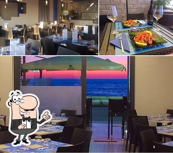 Gli interni di Bluoltremare Ristorante