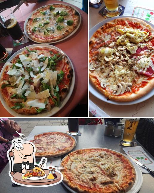 Elige una pizza en Pizzeria Al Ponte
