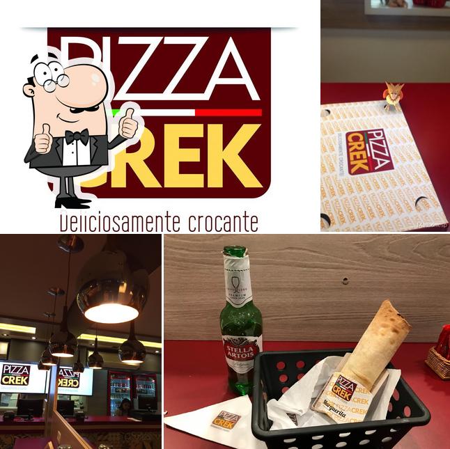 See this picture of Pizza Crek