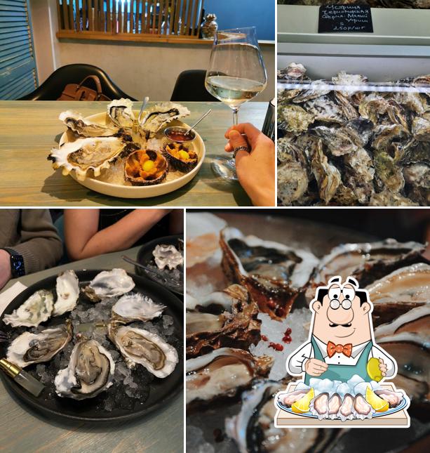 Посетители "Устрицы под сЫром" могут отведать различные блюда из морепродуктов