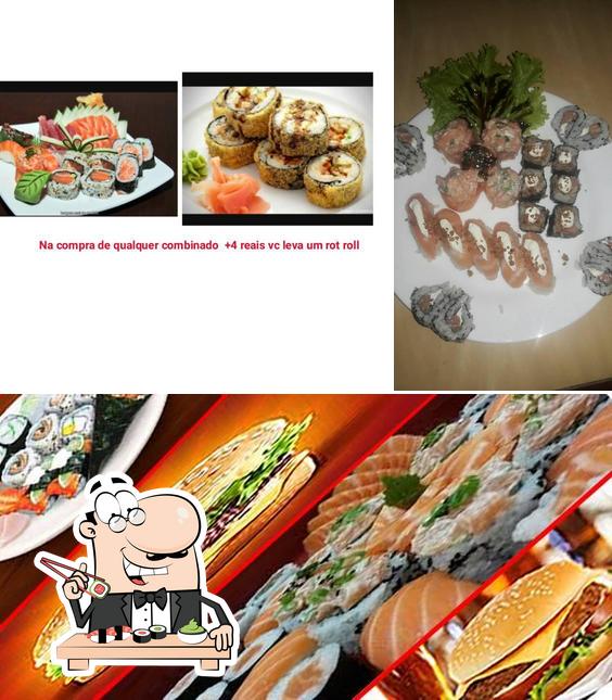 Prove diversas opções de sushi