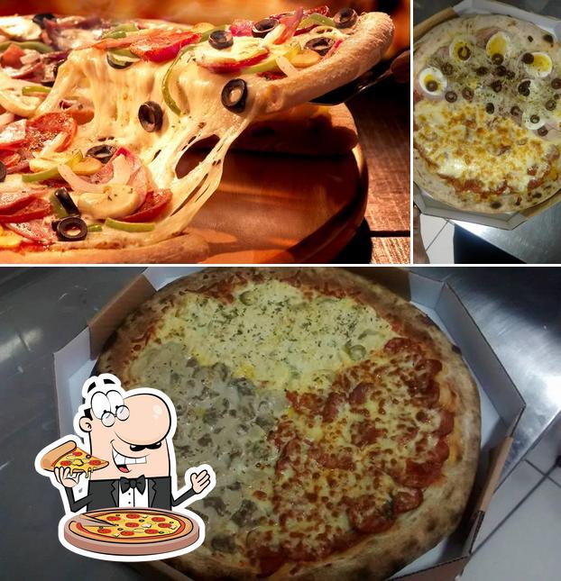 Peça diversos tipos de pizza