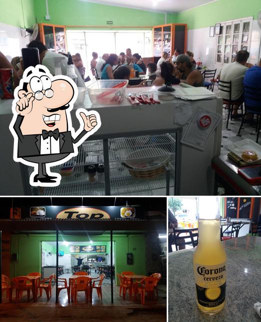 Entre diversos coisas, interior e cerveja podem ser encontrados a TOP Lancheria e Cafeteria