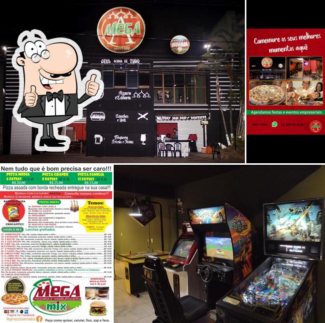 Look at the photo of AMEGA CHOPERIA, PIZZARIA,ESFIHARIA,HAMBURGUERIA,ESPACO FESTAS,GAMES