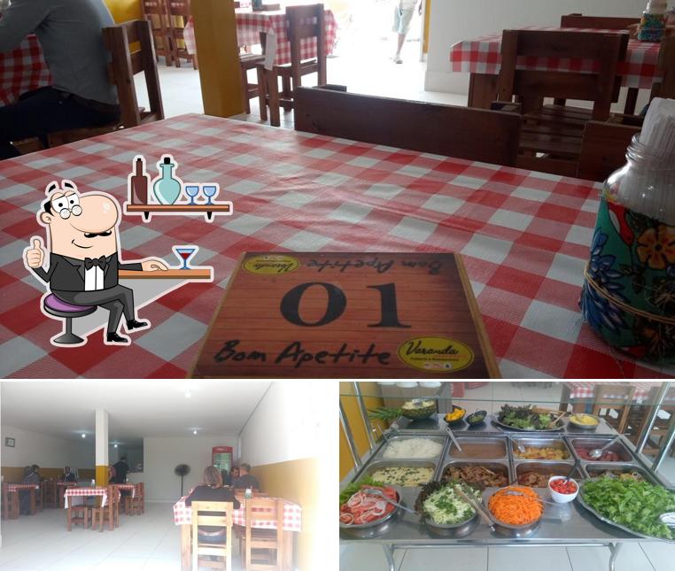 A ilustração a Restaurante Varanda em Varginha’s interior e comida