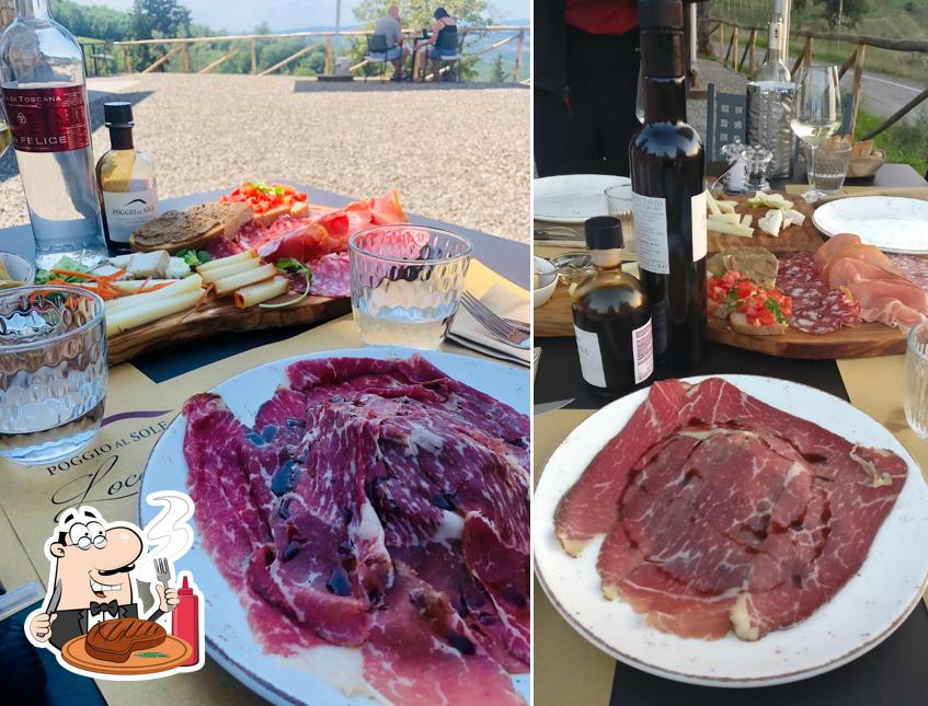 Ordina i piatti di carne a Locanda di Poggio al Sole