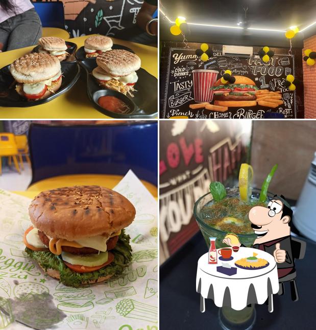 Get a burger at Elite Crew Cafe