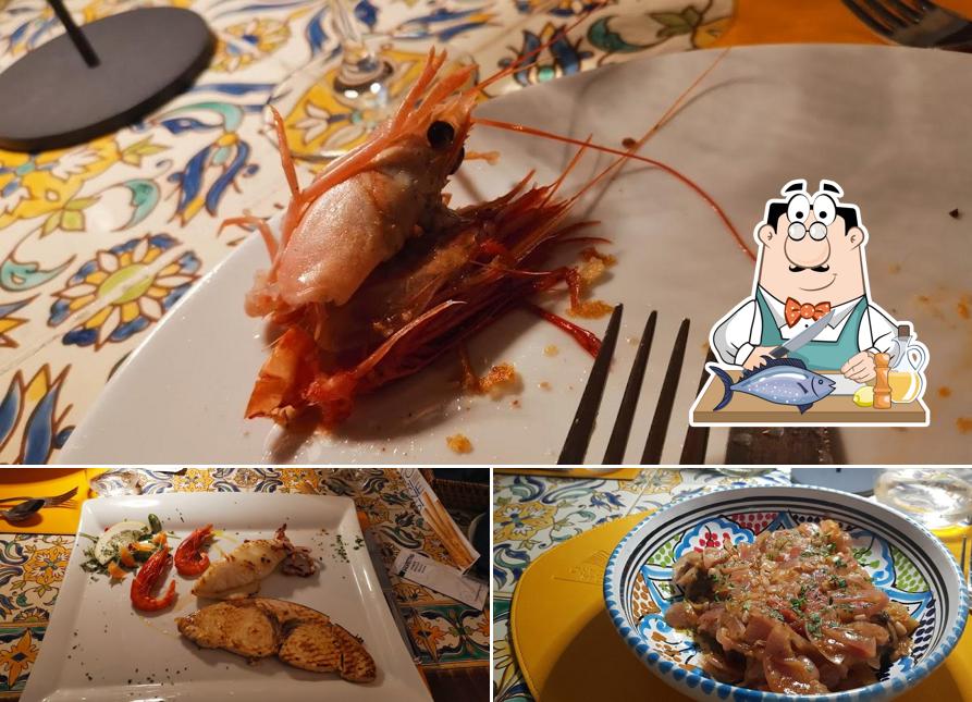 Salmone grigliato al Ristorante Marmoreo Borgo Del Mazzaro di Giovanna Marmoreo
