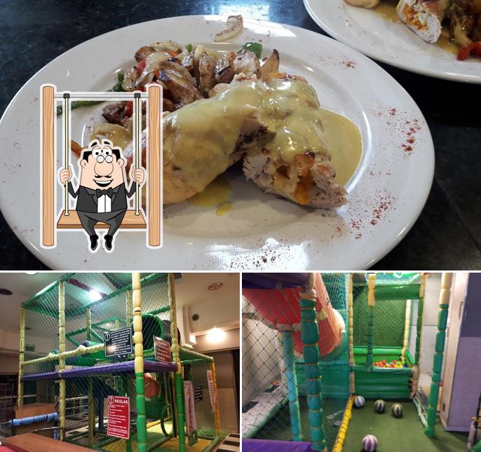 The image of play area and food at Barsino Lujan