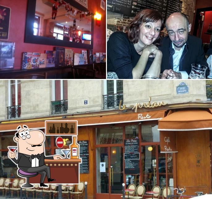 Voici l’image affichant la comptoir de bar et nourriture sur le preau