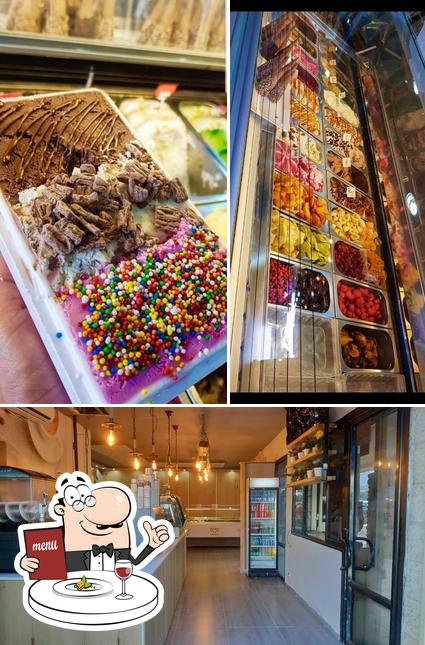 Estas son las fotos donde puedes ver comida y interior en גלידריה coffee
