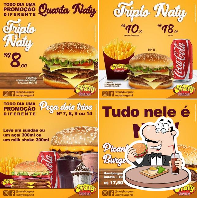 Hambúrguer em Naty burguers